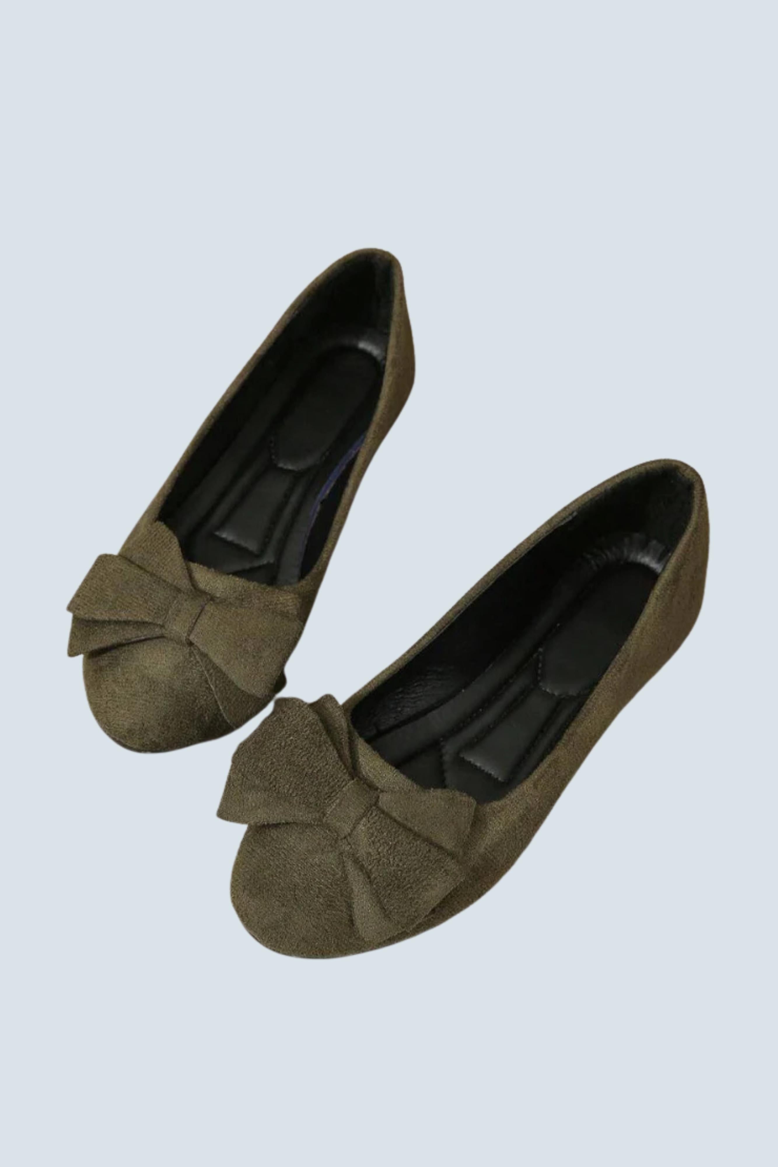 Women's Ballet Flats – Suede Almond Toe Casual | Amelia 1