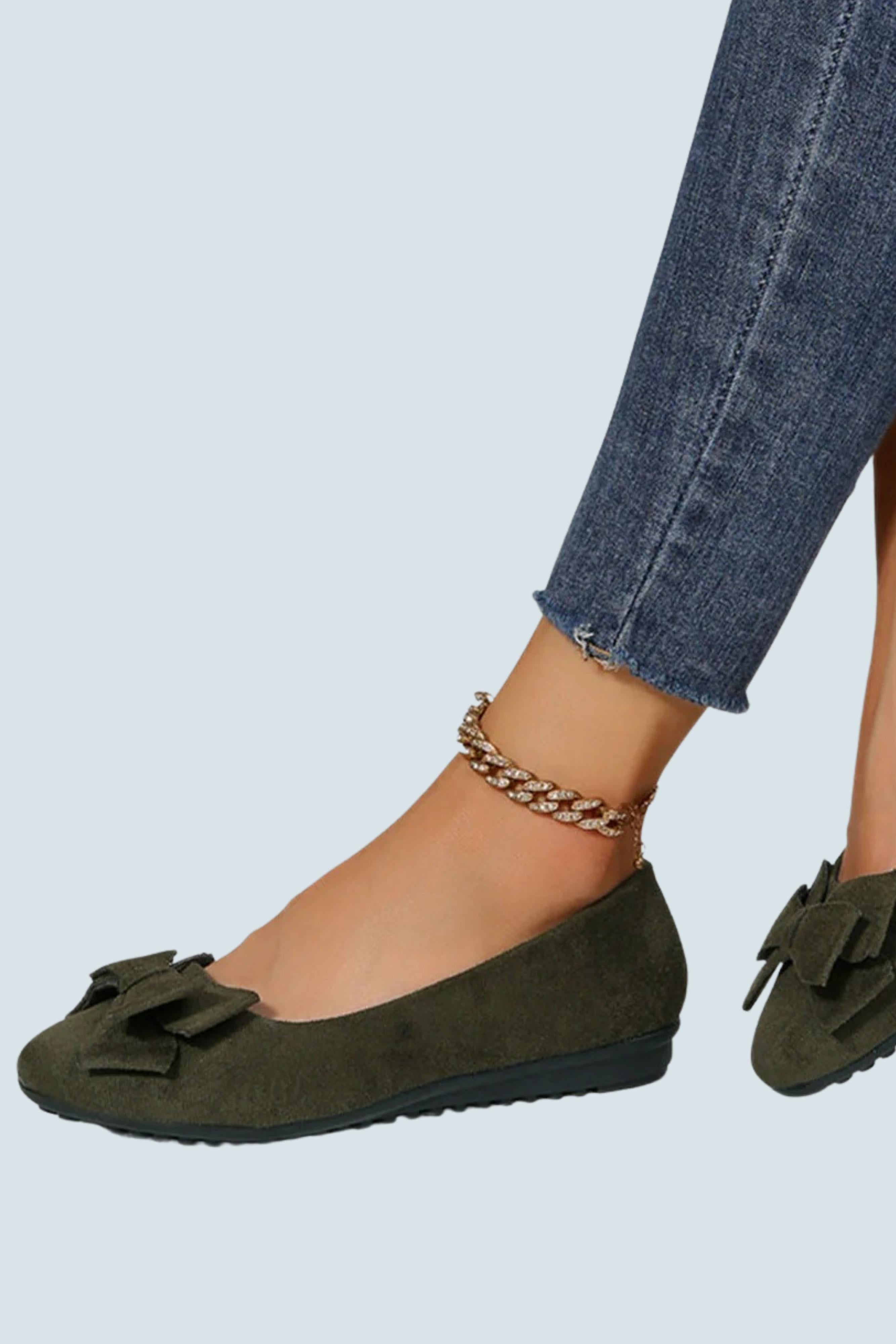 Women's Ballet Flats – Suede Almond Toe Casual | Amelia 3