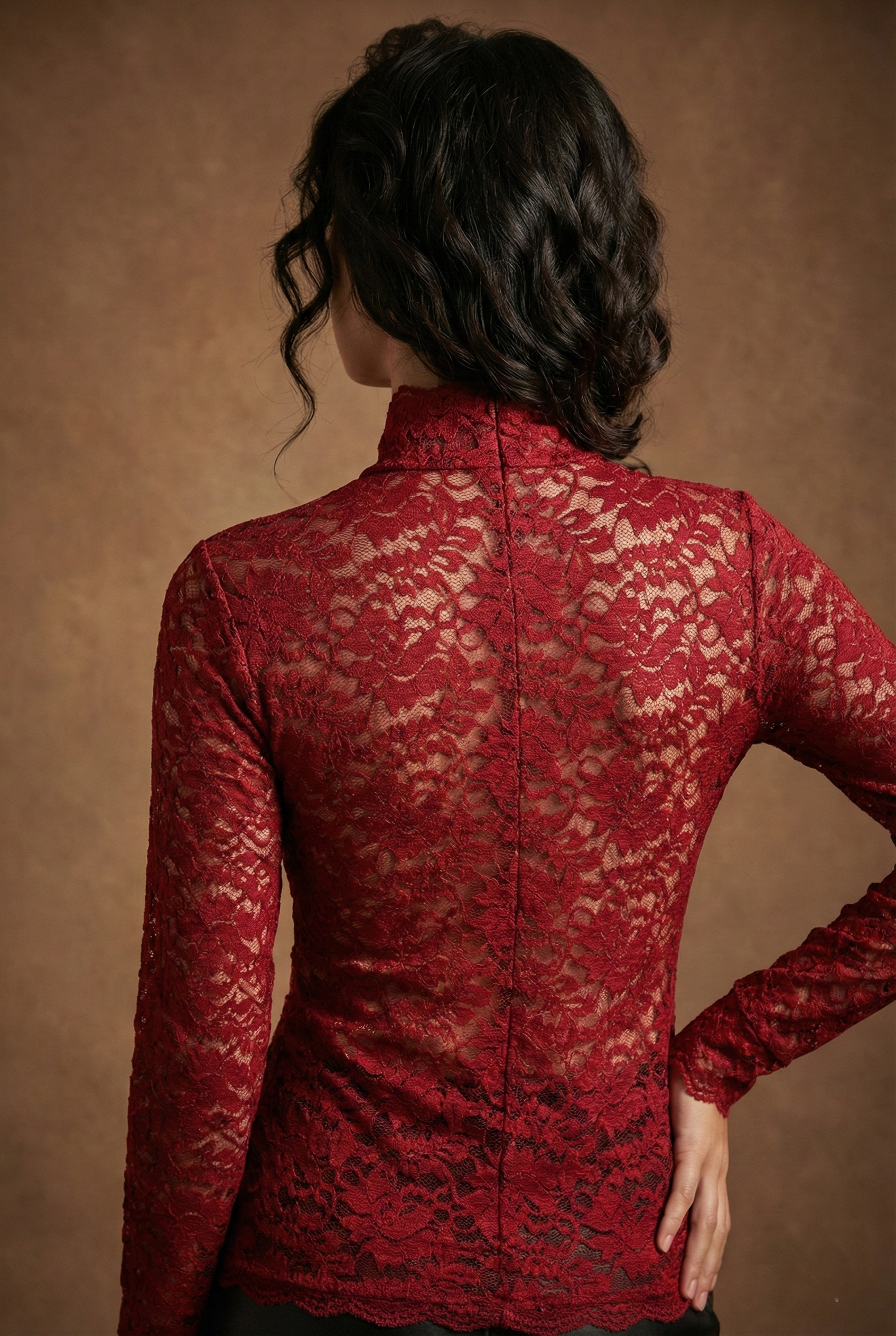Women's Bodysuit – Floral Lace Semi-Sheer Evening | Elowen 4