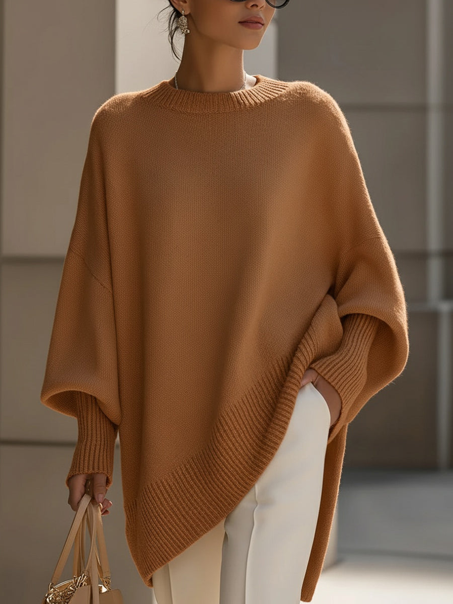 Women's Oversized Casual Jumper in Camel