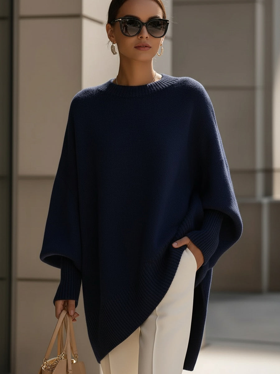 Women's Oversized Casual Jumper in Navy