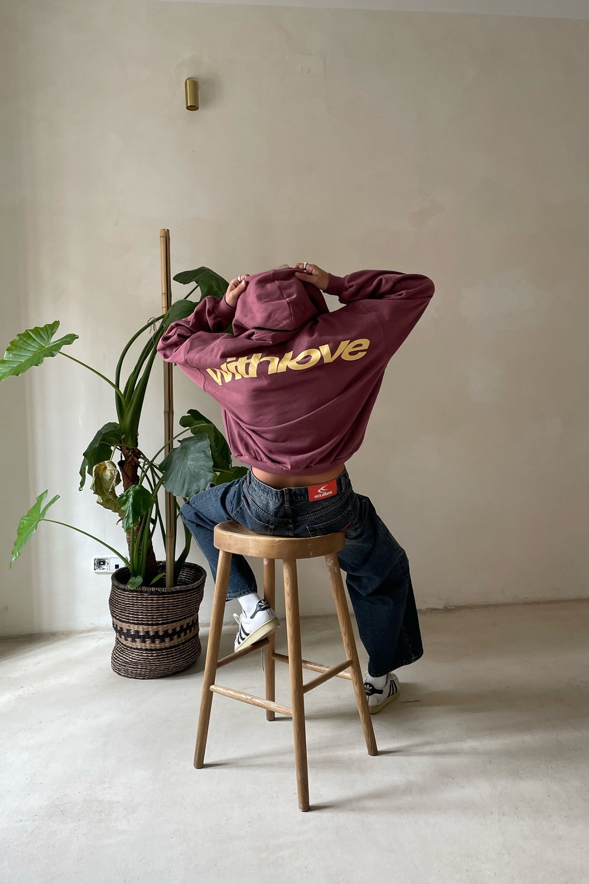 Women's Oversized Casual Hoodie in Dusty Rose