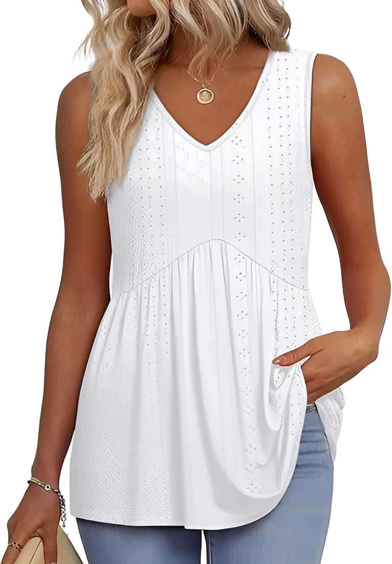 Women's Peplum Casual T-Shirt in White