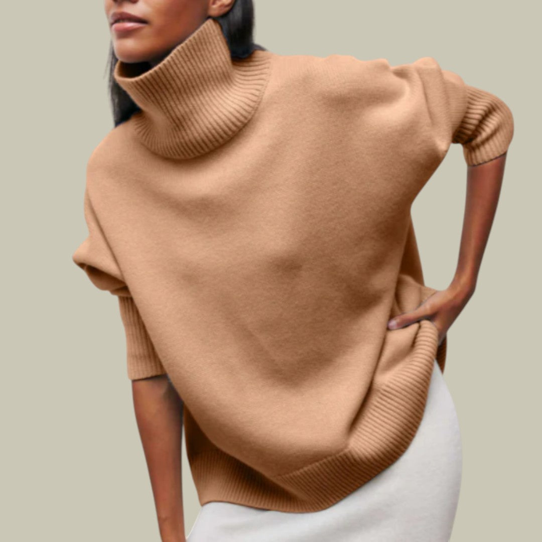 Women's Oversized Casual Jumper in Camel