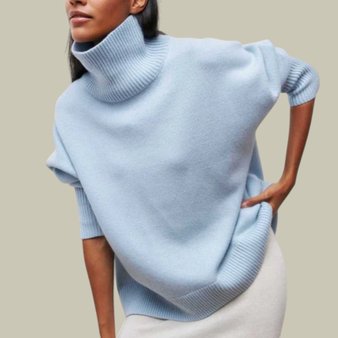 Women's Oversized Casual Jumper in Light Blue