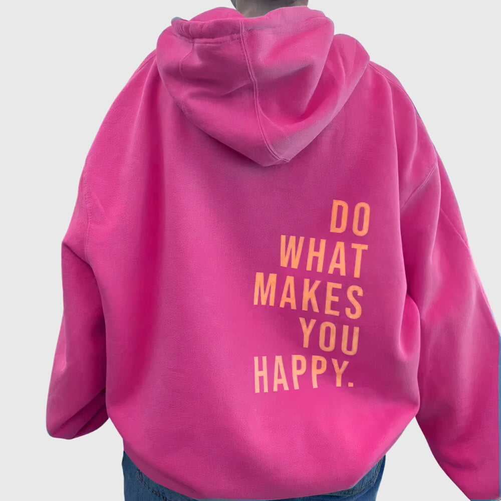 Women's Oversized Casual Hoodie in Fuchsia