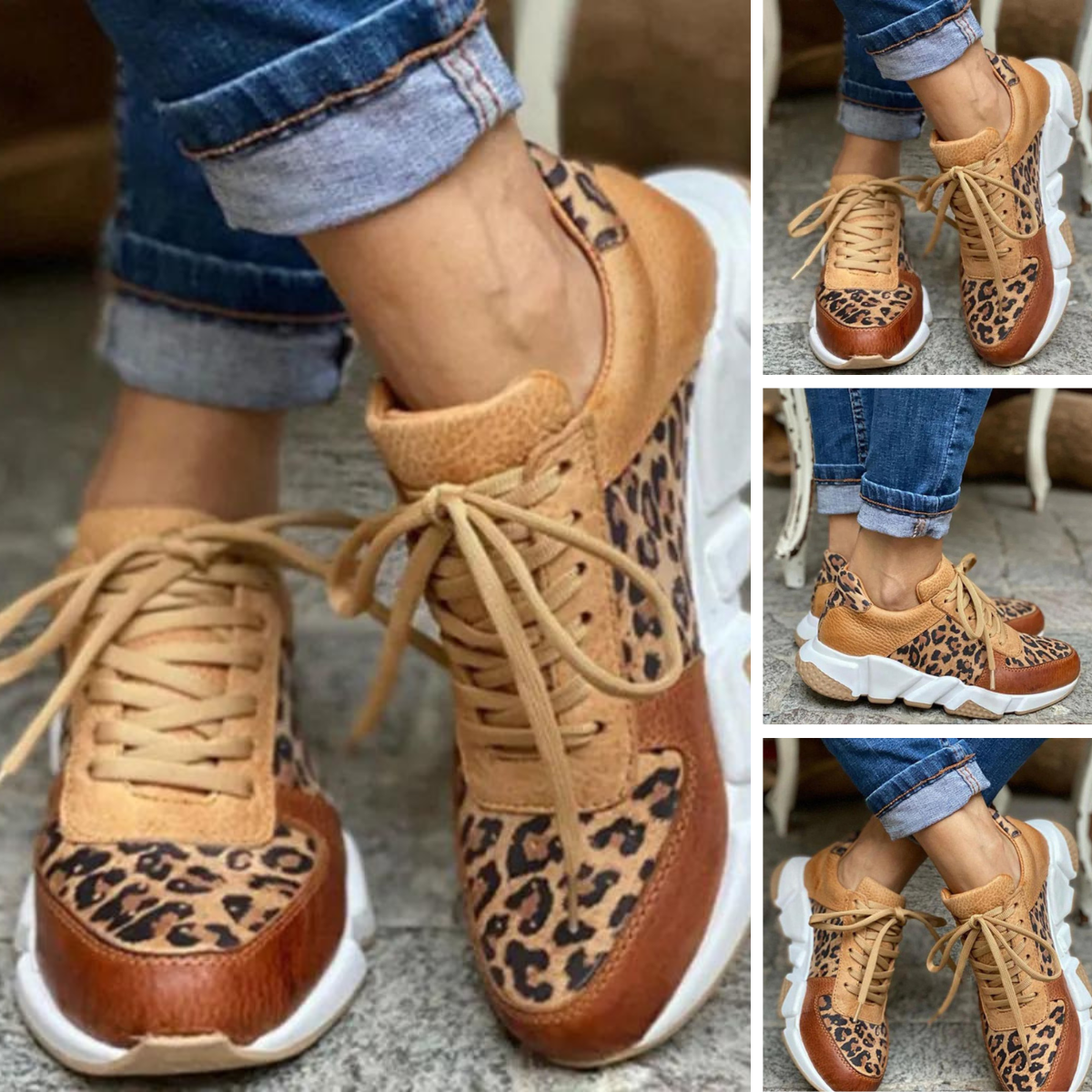 Women's Leopard Casual Trainers
