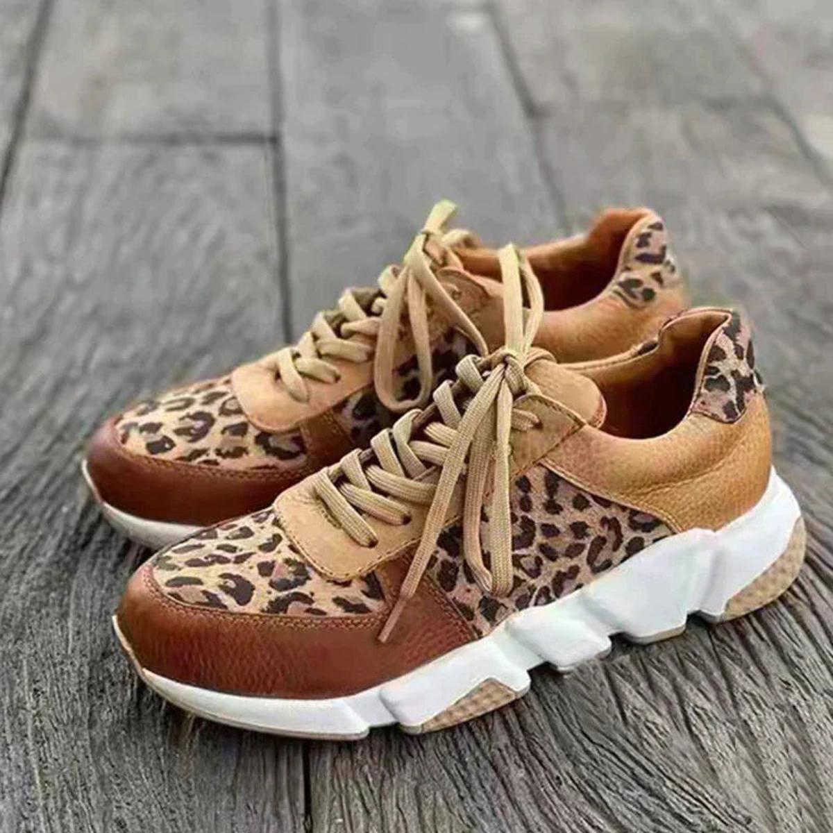 Women's Leopard Casual Trainers in Leopard
