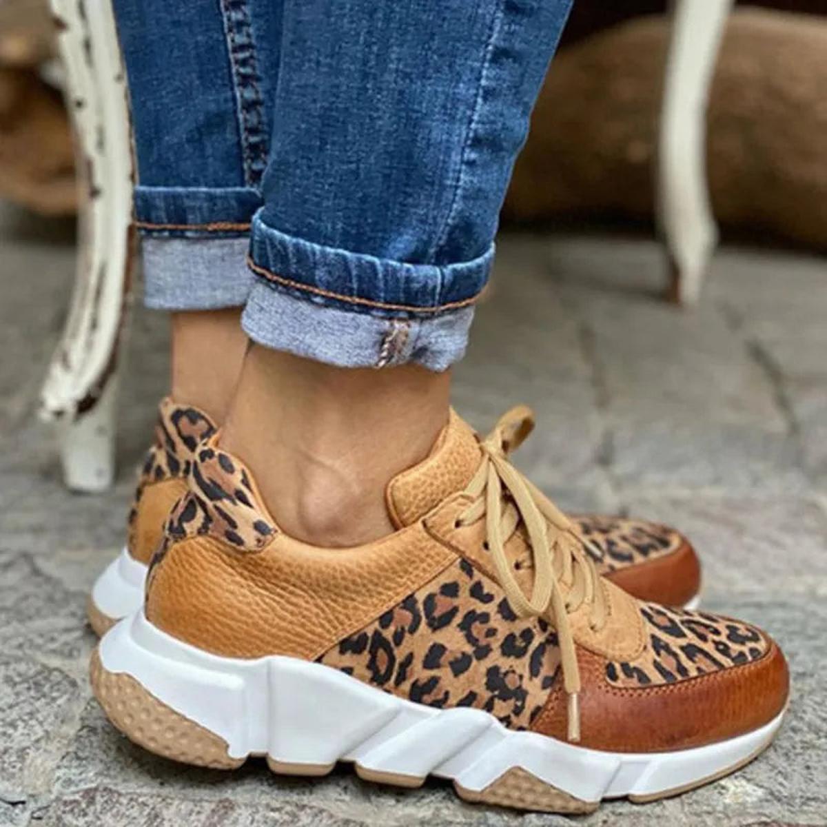 Women's Leopard Casual Trainers in Leopard