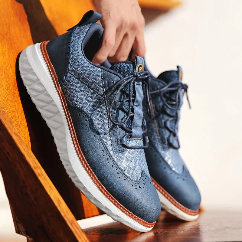 Women's Brogue Casual Trainers in Blue