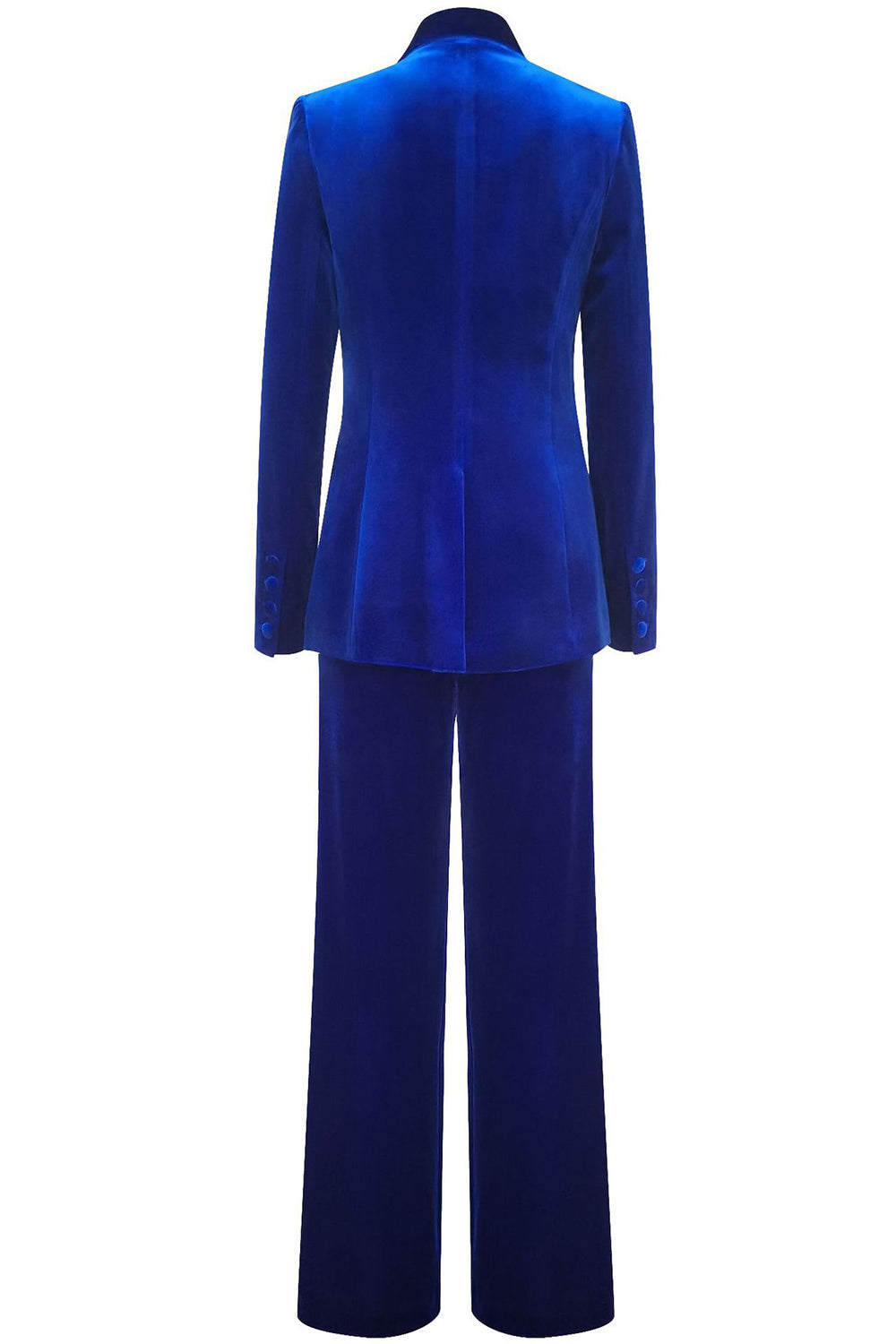 Women's Single-Button Evening Trouser Suit in Blue