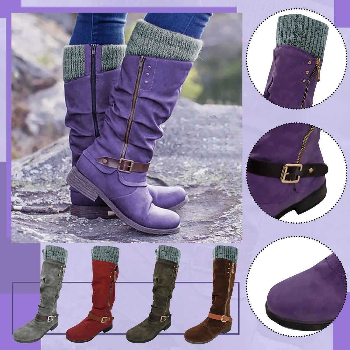 Women's Side-Zip Casual Boots