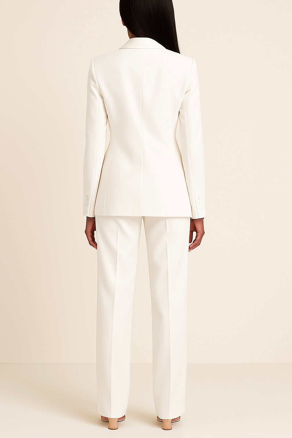 Women's Tailored Workwear Trouser Suit in White