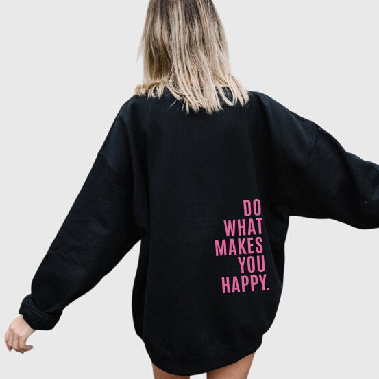 Women's Oversized Casual Hoodie in Black