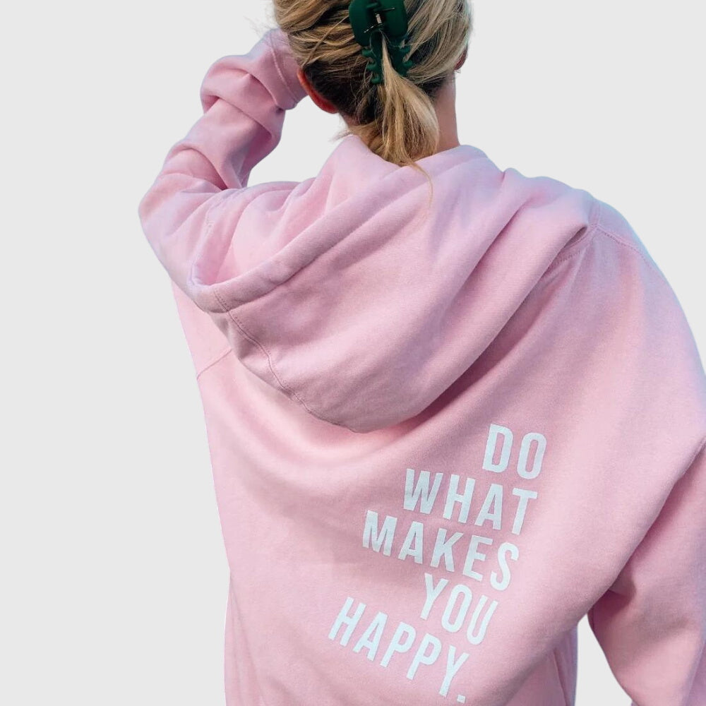 Women's Oversized Casual Hoodie in Light Pink