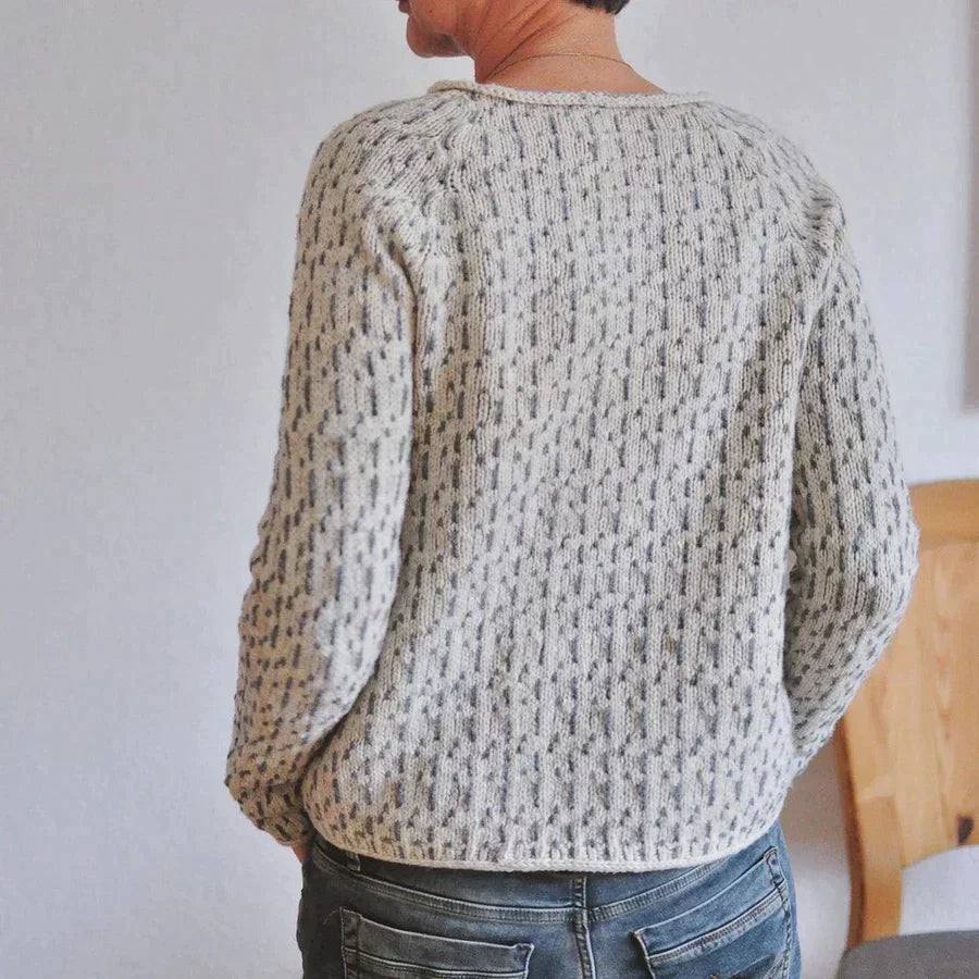 Women's Rolled Neck Raglan Casual Jumper in Beige