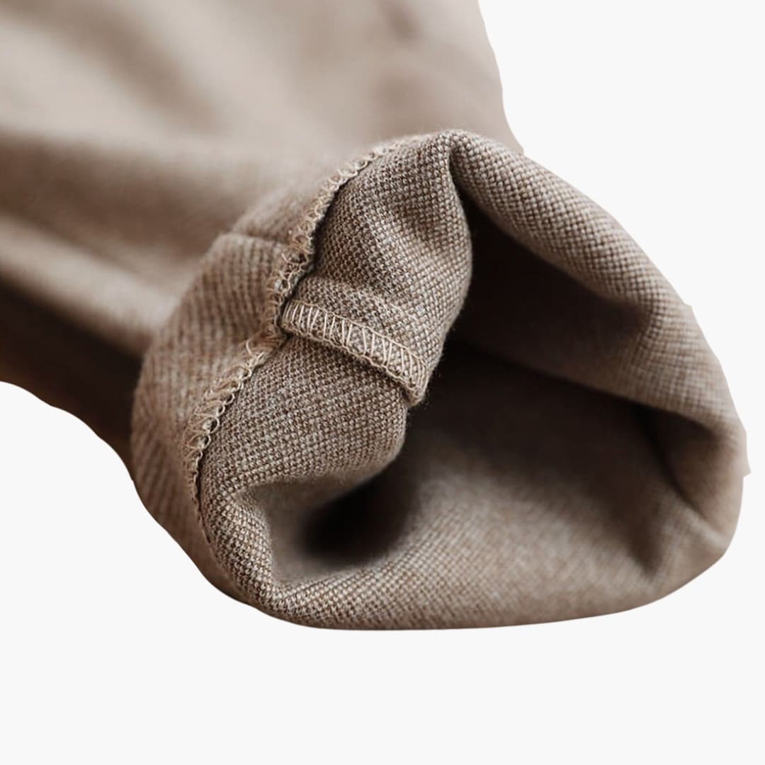 Women's Pleated Workwear Trousers in Taupe