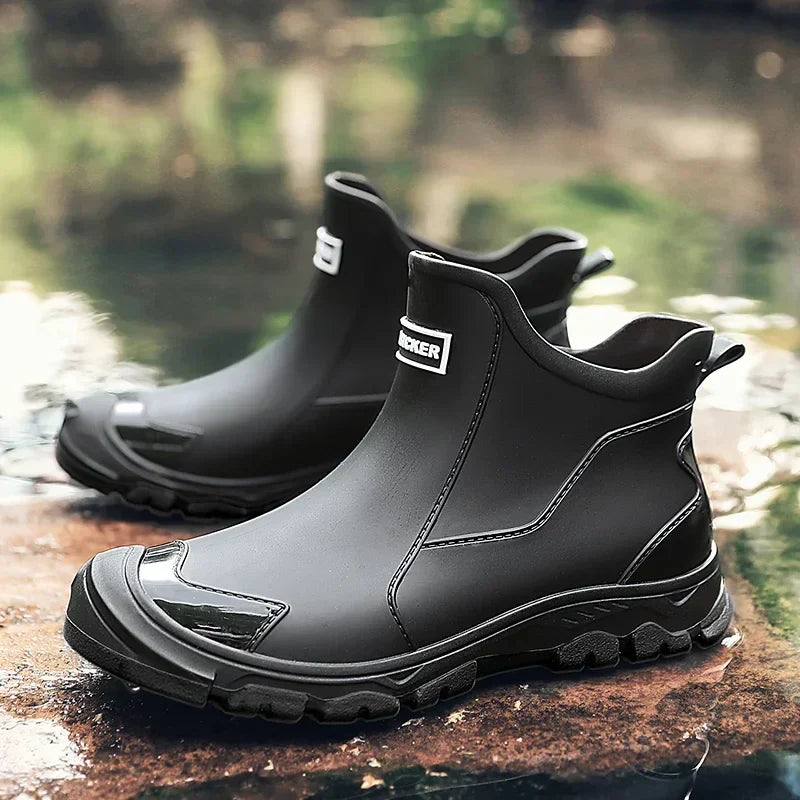 Women's Pull-On Casual Ankle Boots in Black