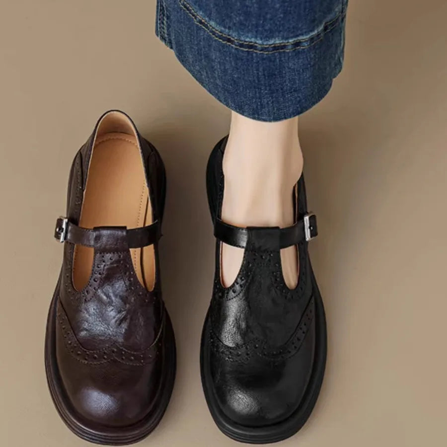 Orthopaedic T-Strap Casual Flats