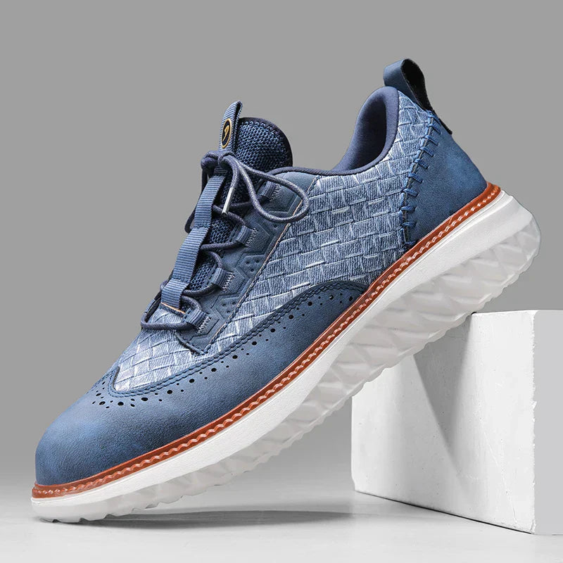 Women's Orthopaedic Brogue Casual Trainers in Blue