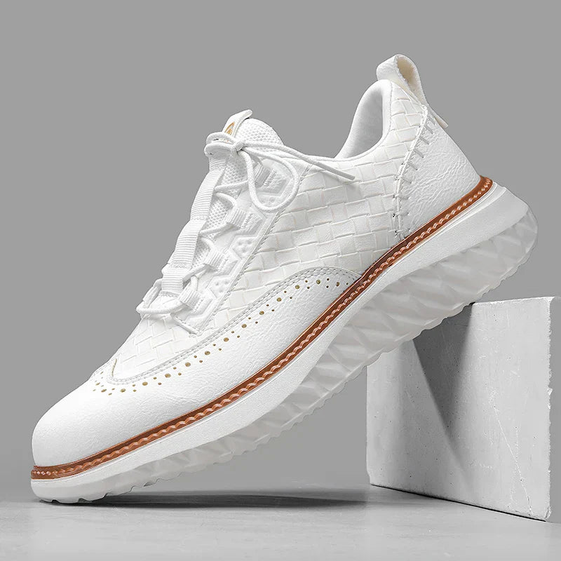 Women's Orthopaedic Brogue Casual Trainers in White