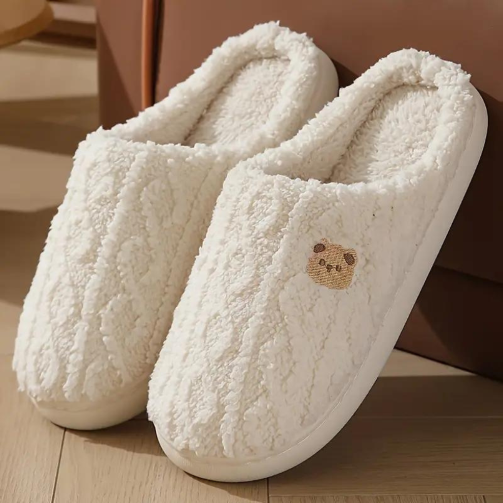 Women's Orthopaedic Slip-On Casual Slippers in Cream