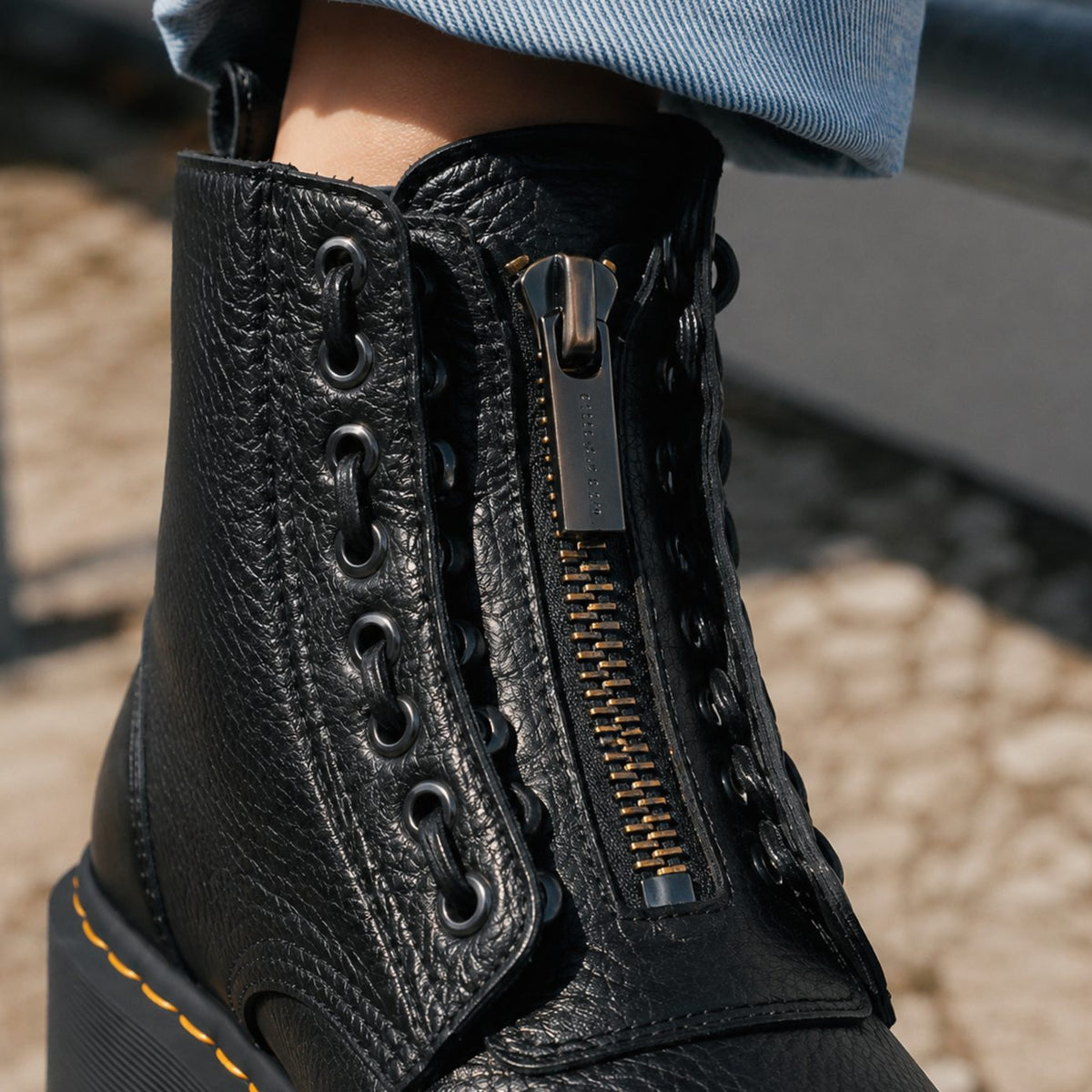 Women's Orthopaedic Front-Zip Casual Ankle Boots in Black