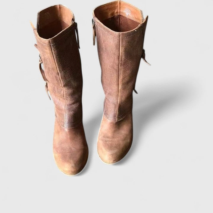 Women's Orthopaedic Side-Zip Casual Boots in Brown