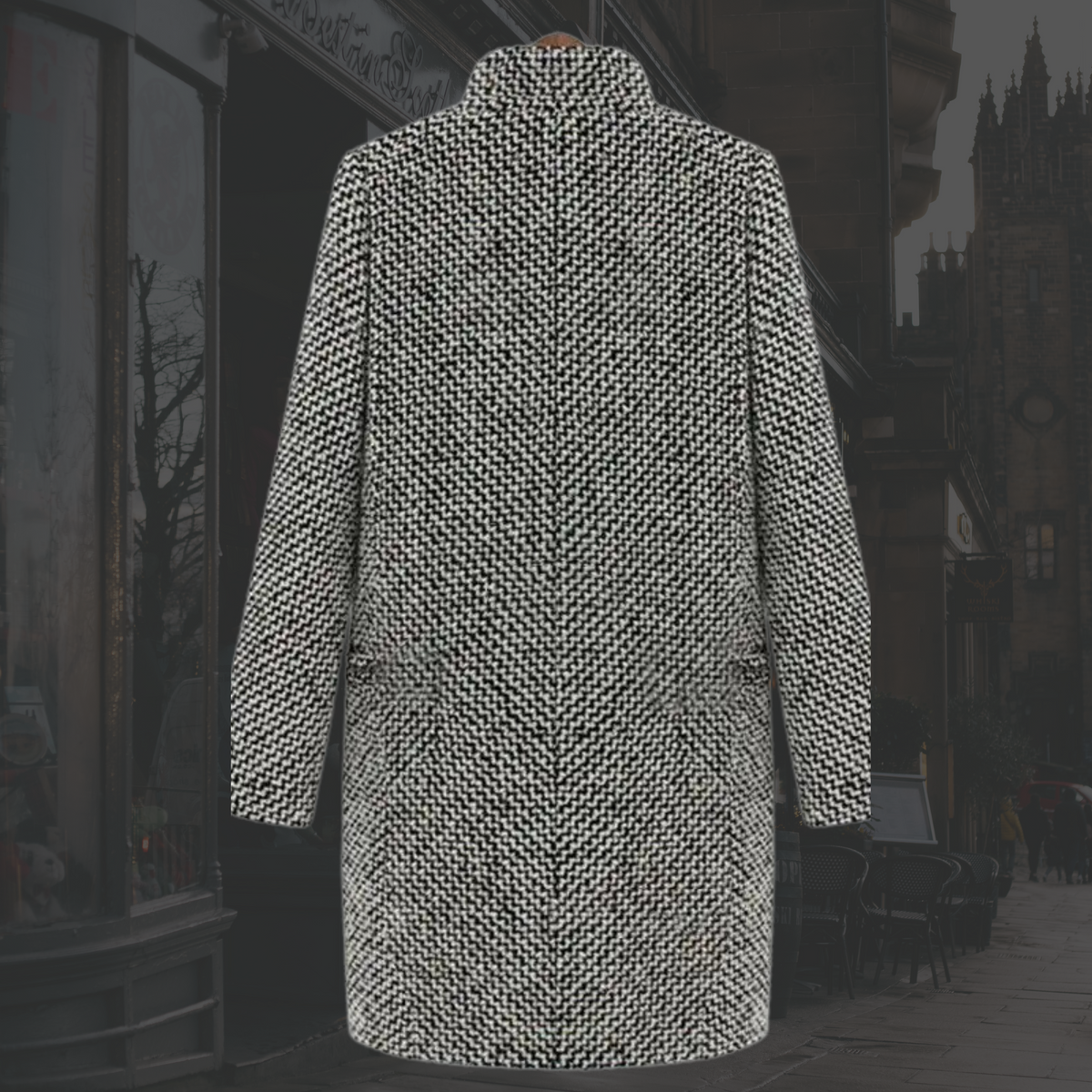 Women's Single-Button Tailored Workwear Coat in Grey