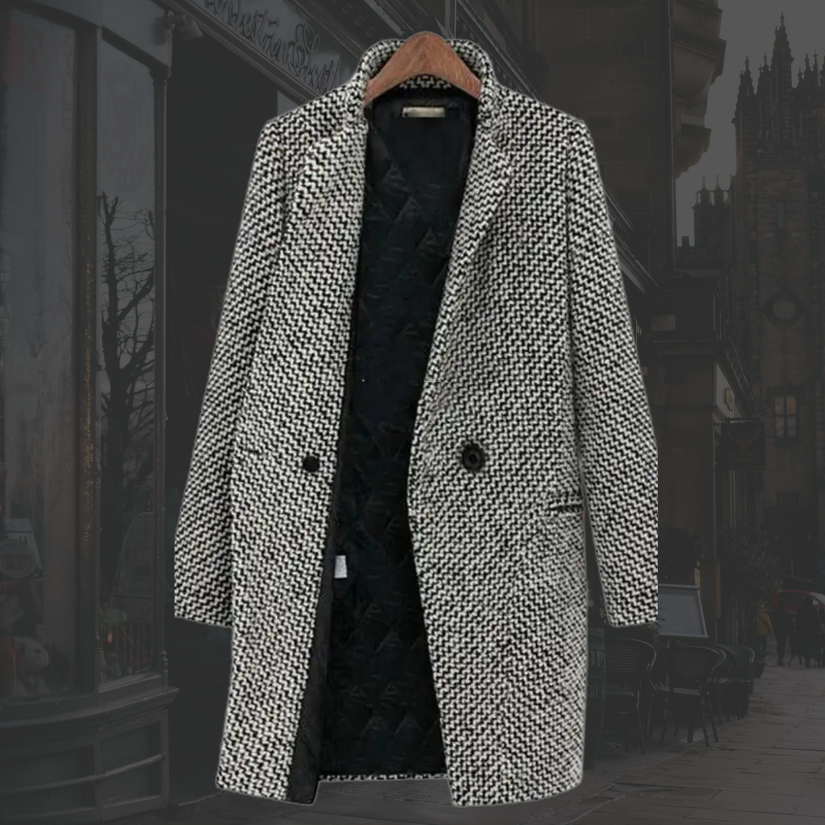 Women's Single-Button Tailored Workwear Coat in Grey