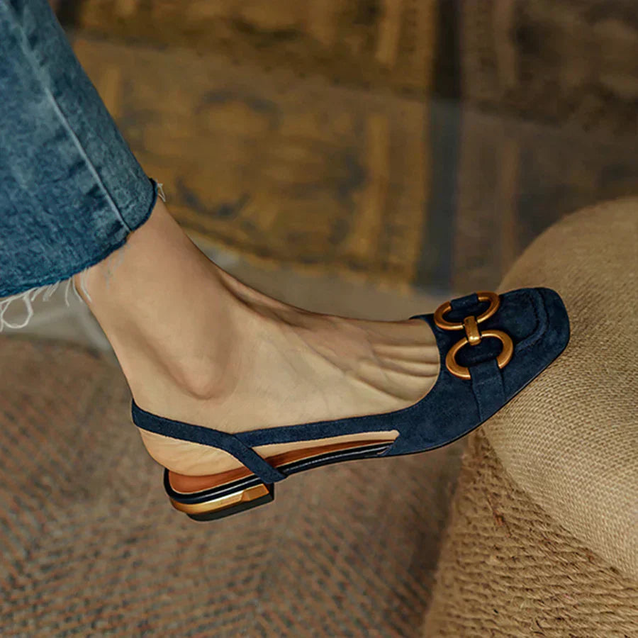 Women's Orthopaedic Slingback Casual Loafers in Navy