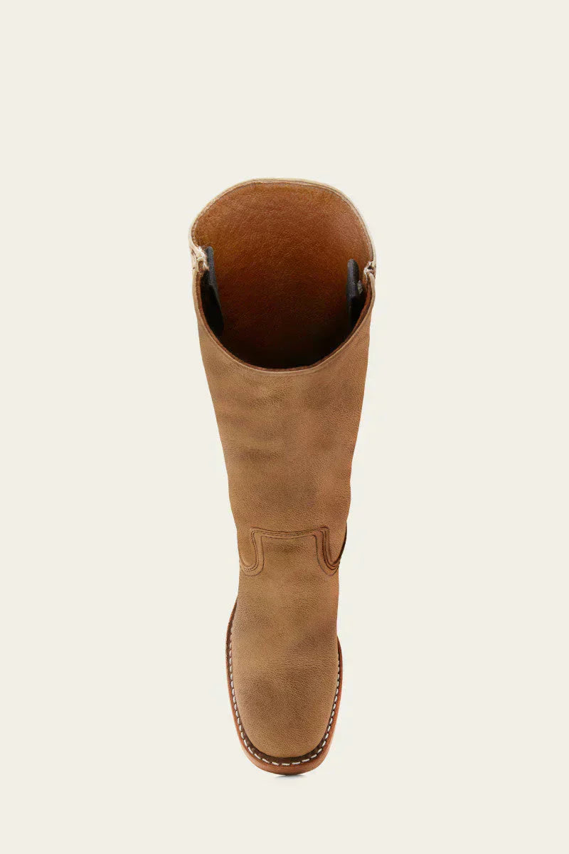 Women's Stacked-Heel Casual Knee High Boots in Camel
