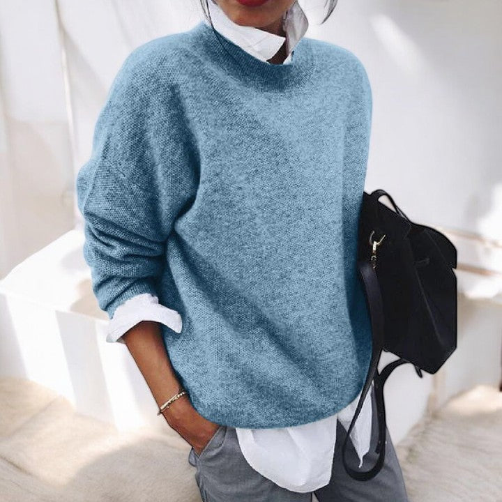 Women's Relaxed Casual Jumper in Light Blue