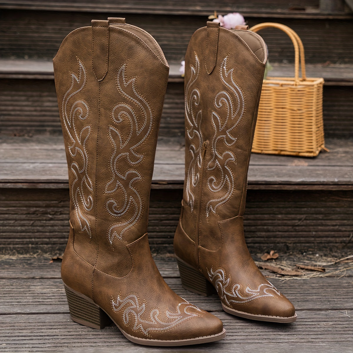 Women's Orthopaedic Knee-High Boot in Brown