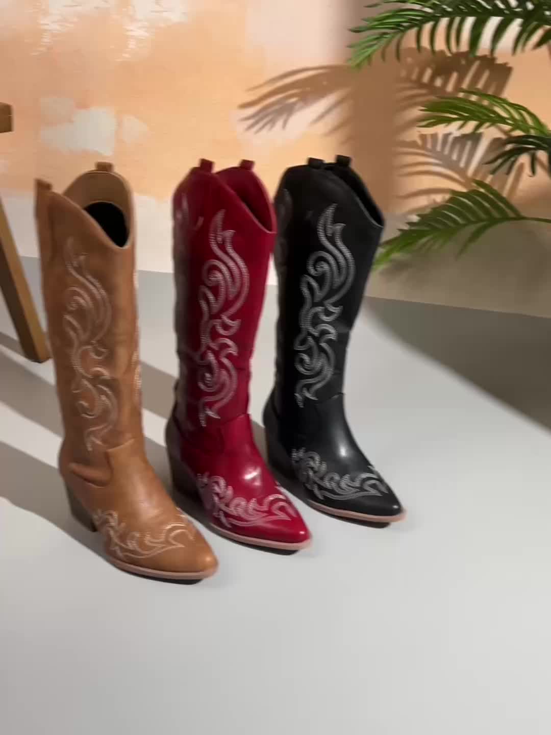 Women's Embroidered Cowboy Boots
