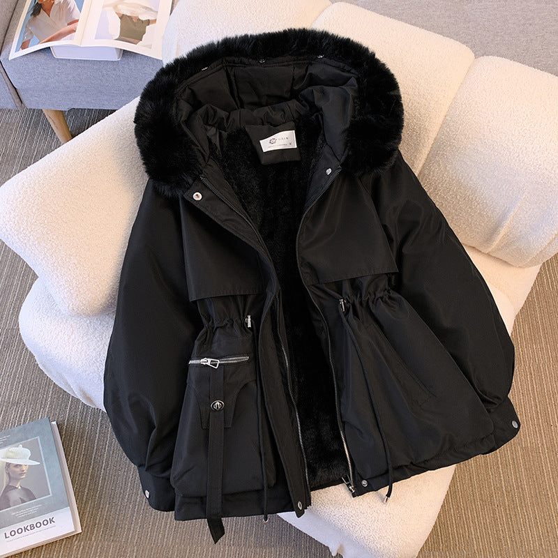 Women's Hooded Casual Jacket in Black