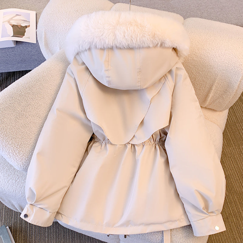 Women's Hooded Casual Jacket in Beige