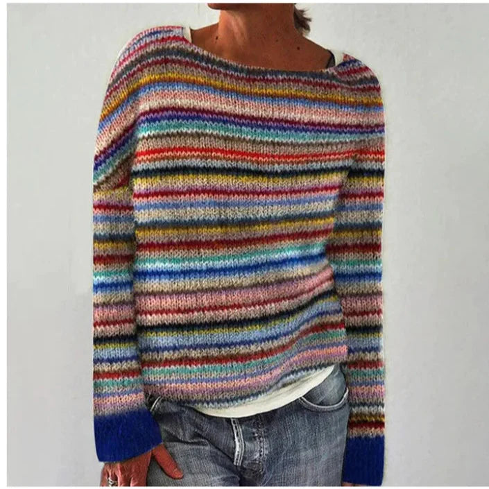 Women's Relaxed Fit Casual Jumper in Multicolour