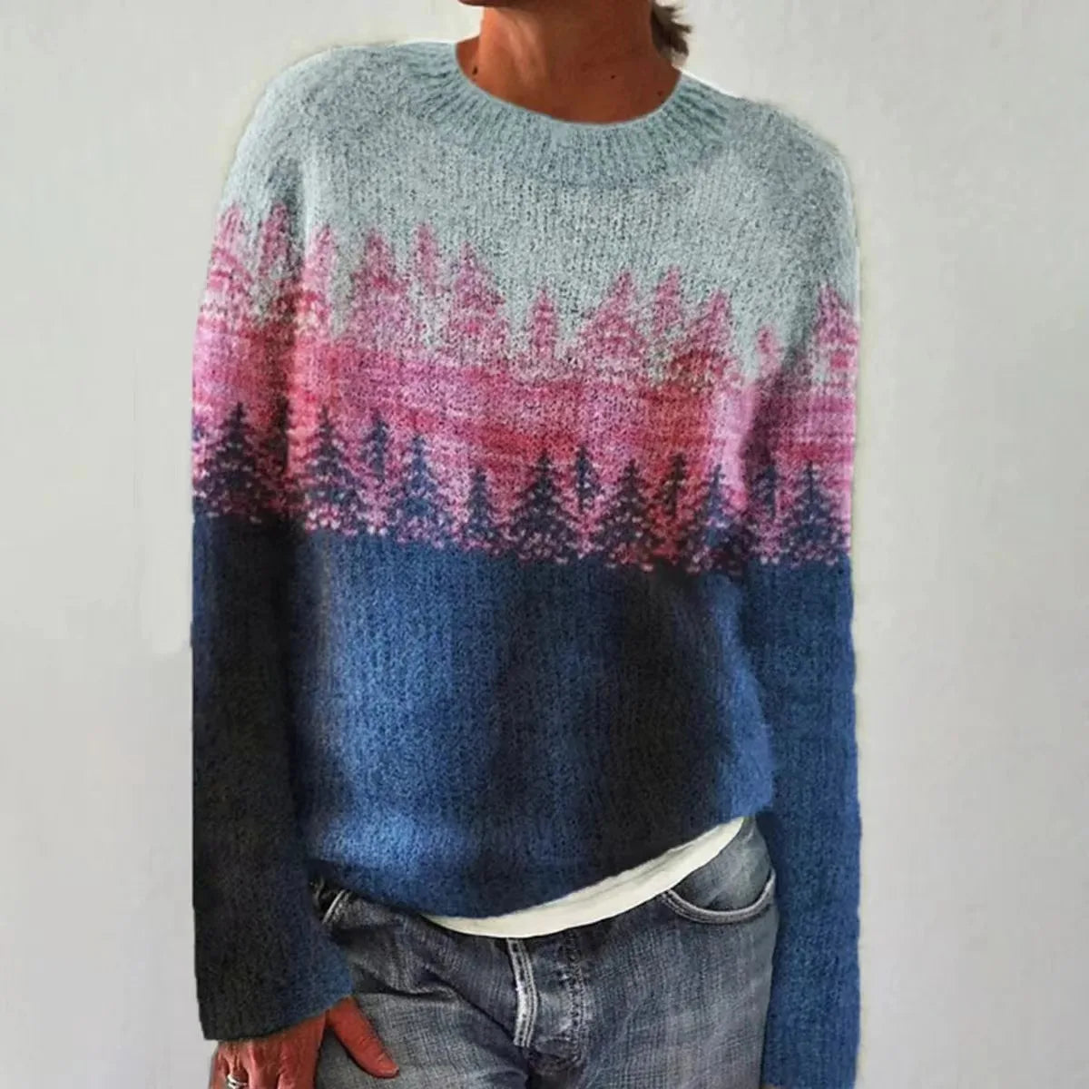 Women's Relaxed Fit Casual Jumper in Navy