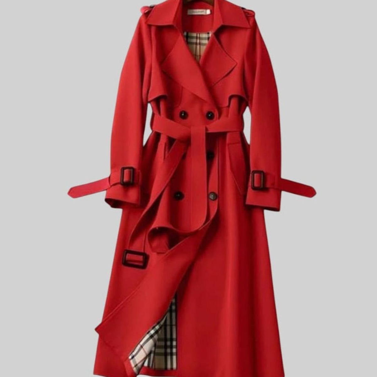 Women's Tailored Workwear Coat in Red