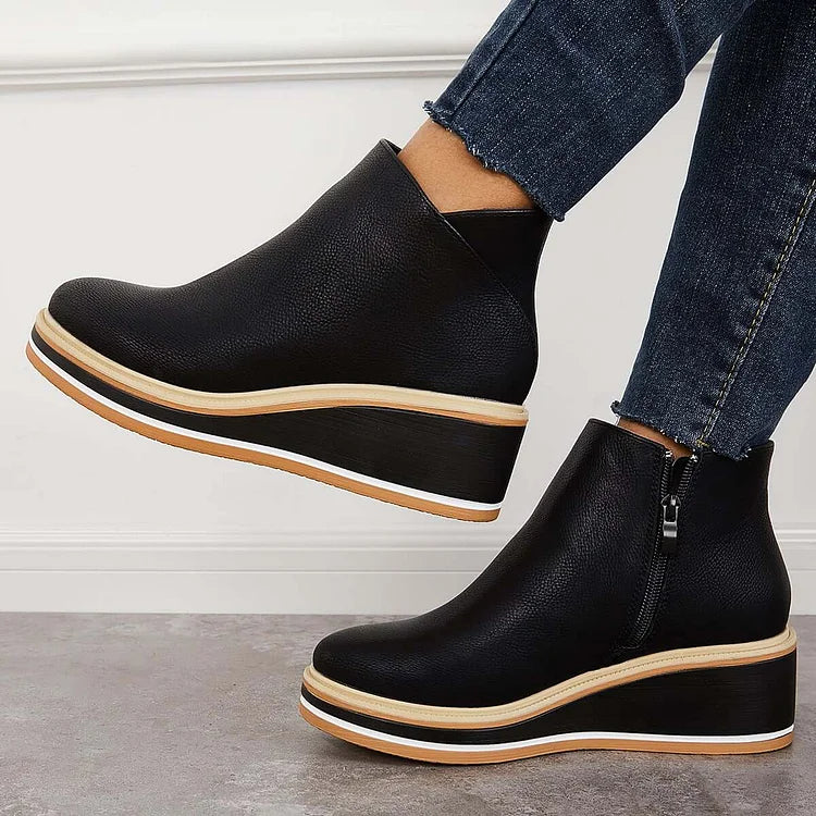 Women's Wedge Casual Ankle Boots