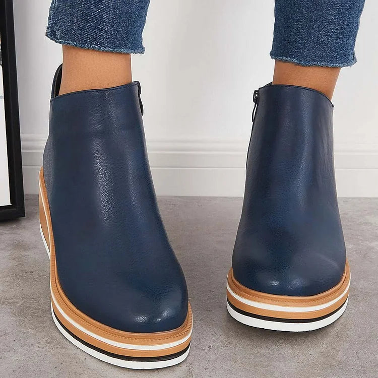 Women's Wedge Casual Ankle Boots