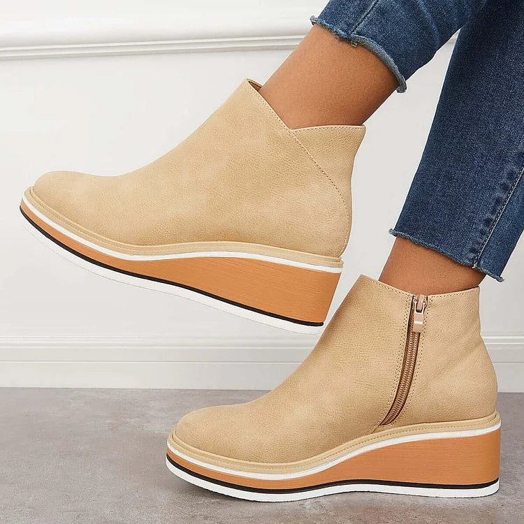 Women's Wedge Casual Ankle Boots