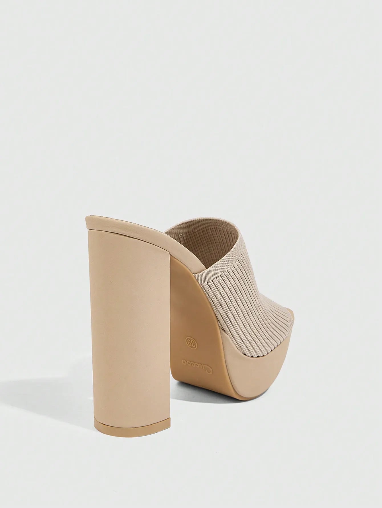 Women's Mules – Ribbed Knit Platform Slip-On Evening | Amelia 10