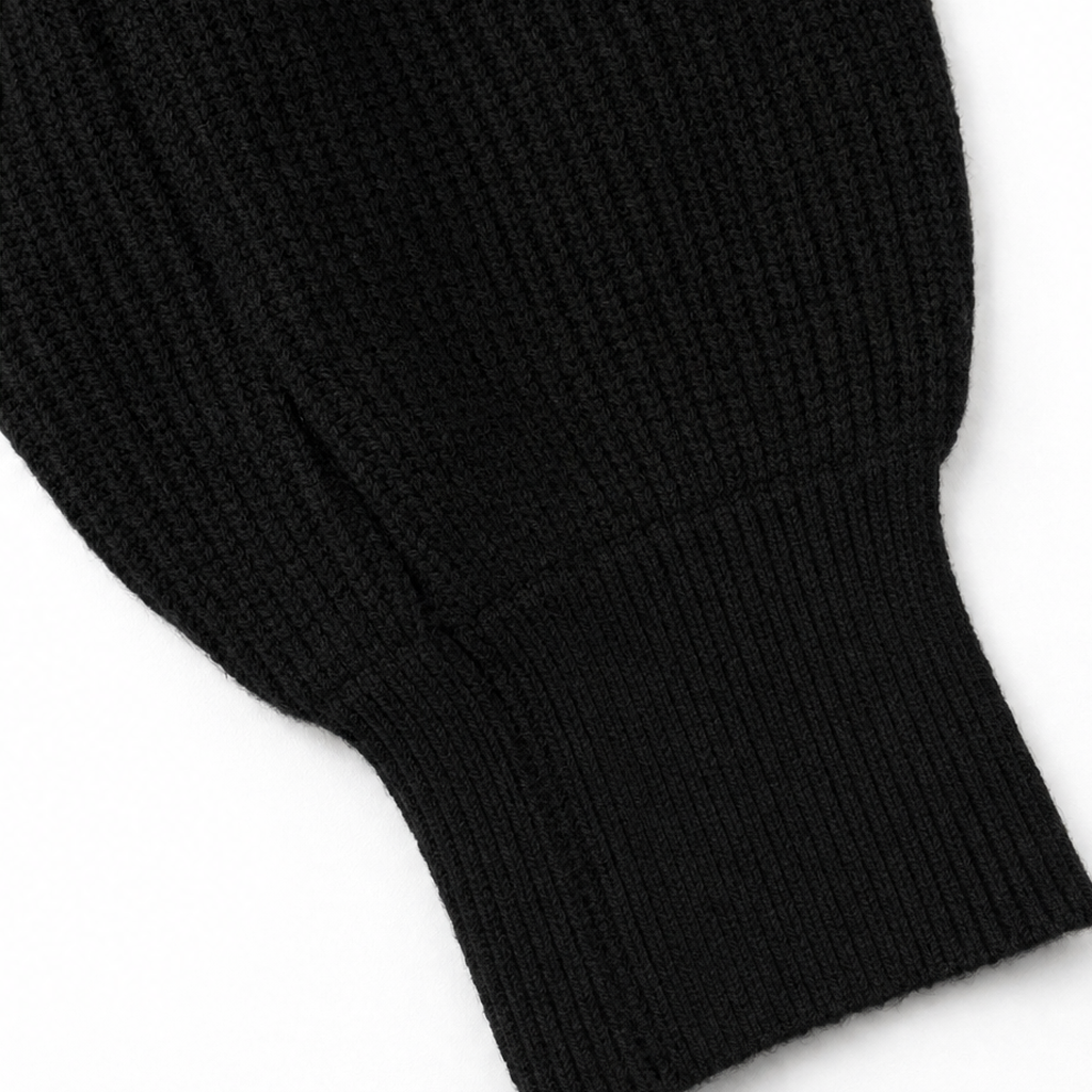 Women's Wrap-Front Longline Casual Jumper in Black