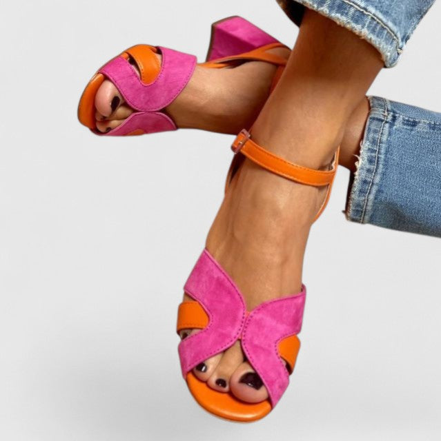 Crossover Ankle-Strap Casual Heels