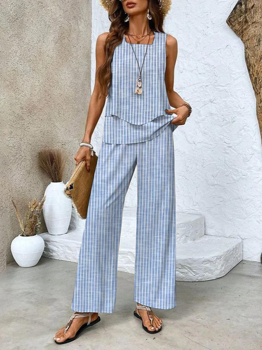Women's Palazzo Set – Lightweight Layered Design Casual Summer | Florence 5