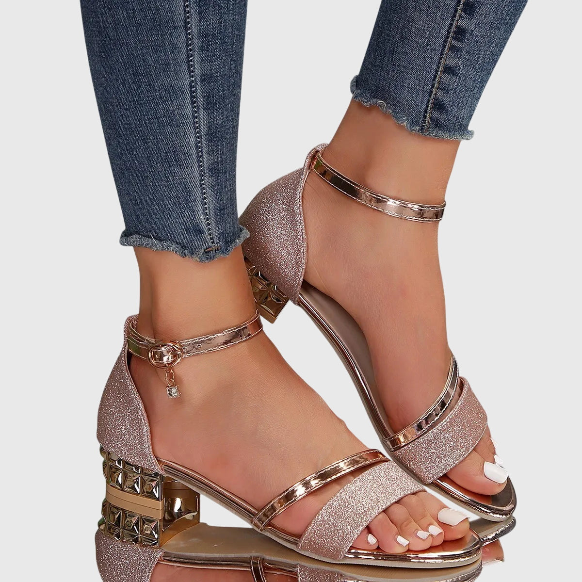 Isla | Orthopaedic Adjustable Fit Heeled Sandals Comfort