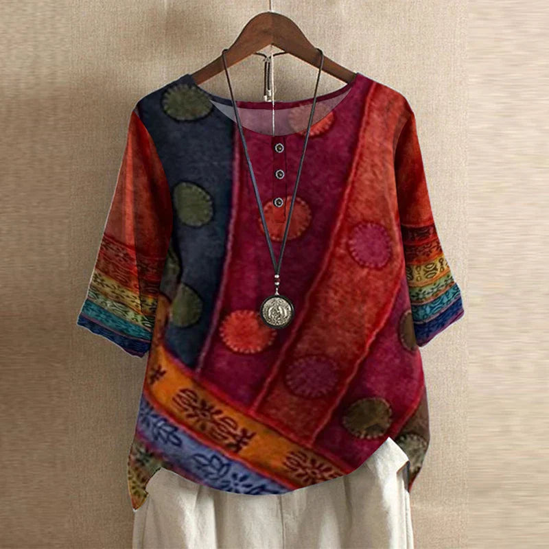 Women's Tunic Tops – Linen Blend Relaxed Fit Casual | Florence 4