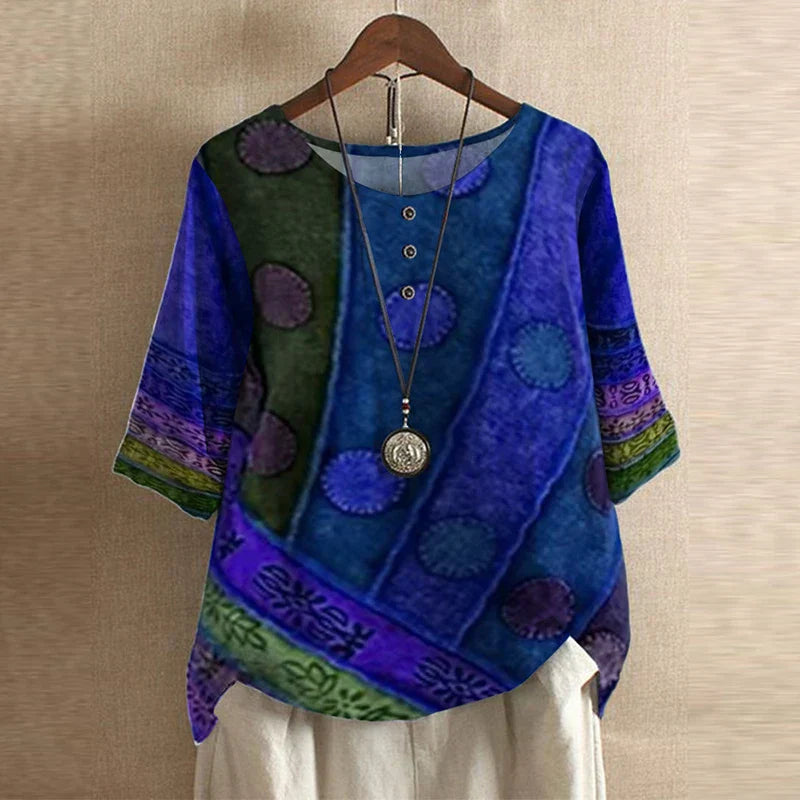 Women's Tunic Tops – Linen Blend Relaxed Fit Casual | Florence 5